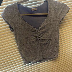 brandy melville blue floral top